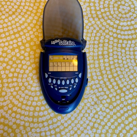 Vintage RADICA Lighted SOLITAIRE 2003 Blue Flip Top Handheld Electronic Game - Picture 4 of 5